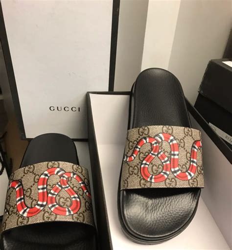 snake gucci slides|gucci cutout slides.